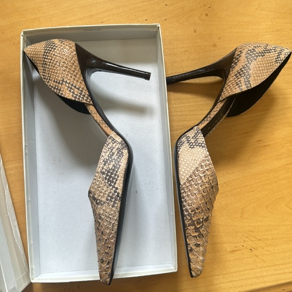 New - Martinez Valero snakeskin camel heels - Picture 4 of 7